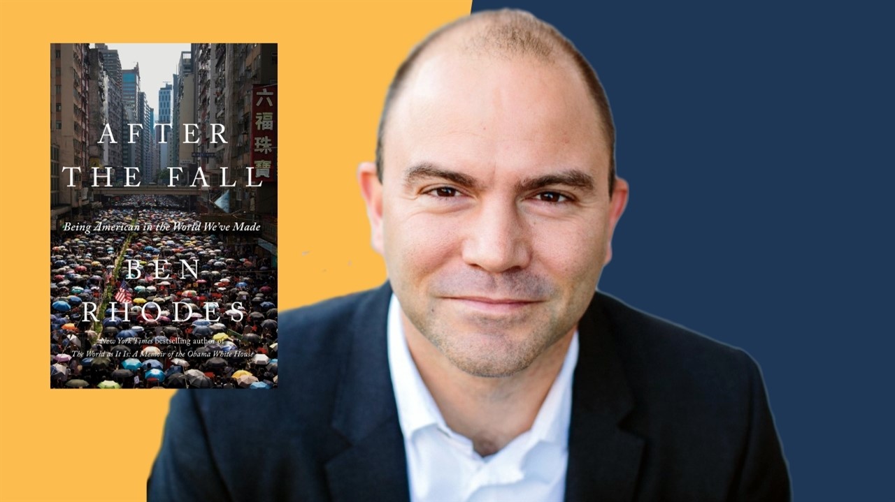 Ben Rhodes with cover of After the Fall