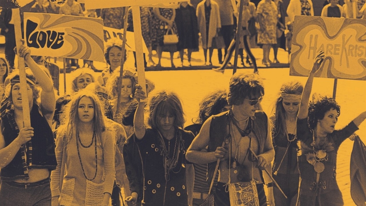 Hippies protesting the war
