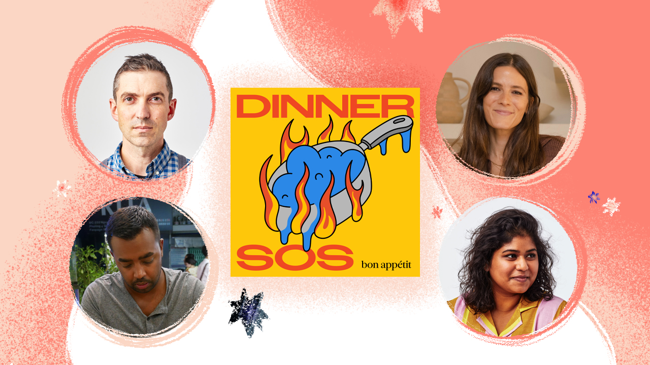 Promotional graphic for Dinner SOS at Hot Docs Podcast Festival