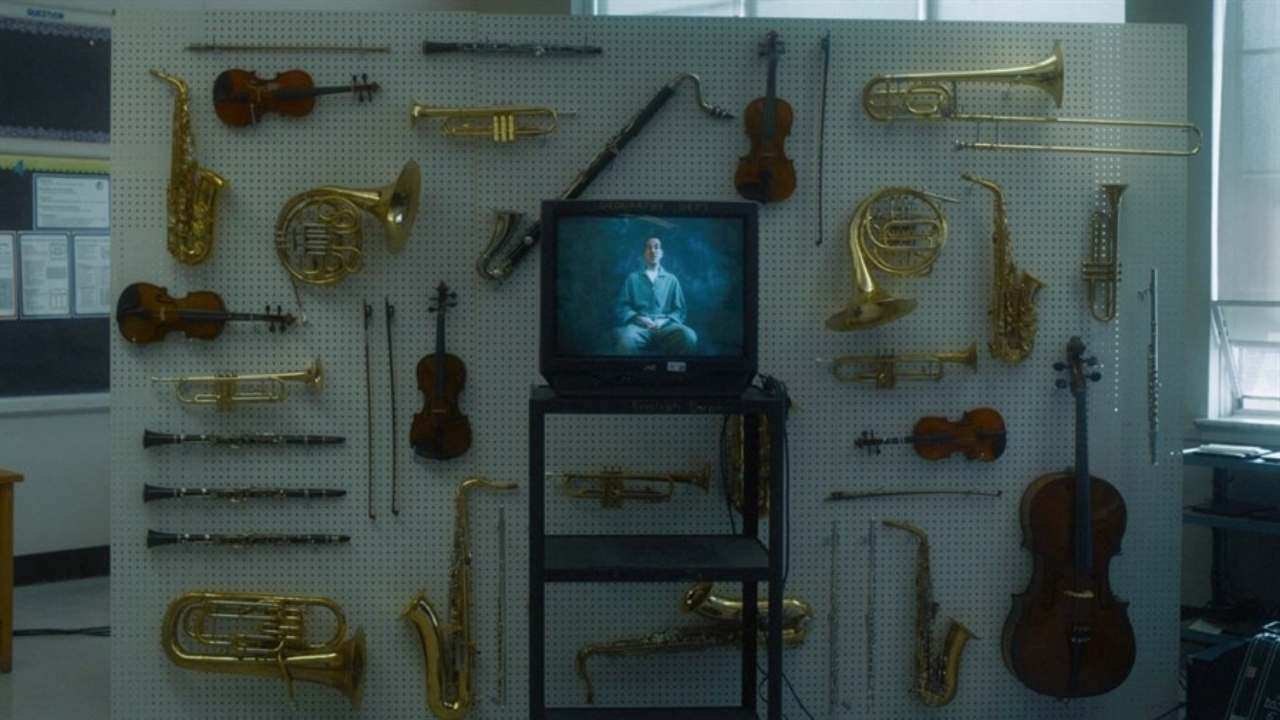 Instruments on a classroom wall