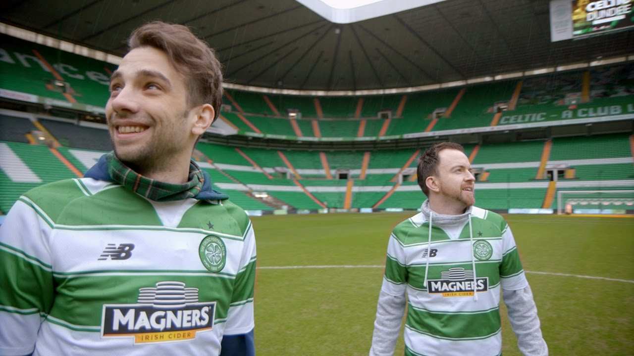 two men on a soccer field
