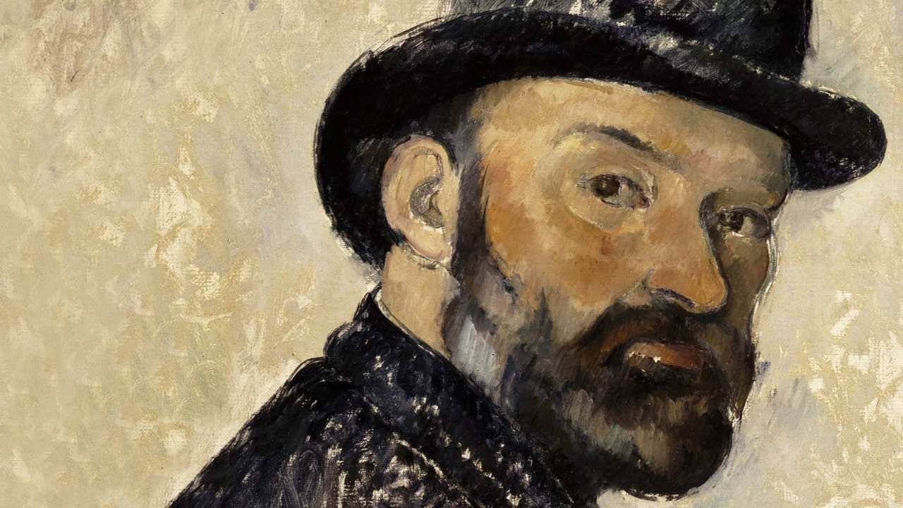 painting of a man with a beard and a hat