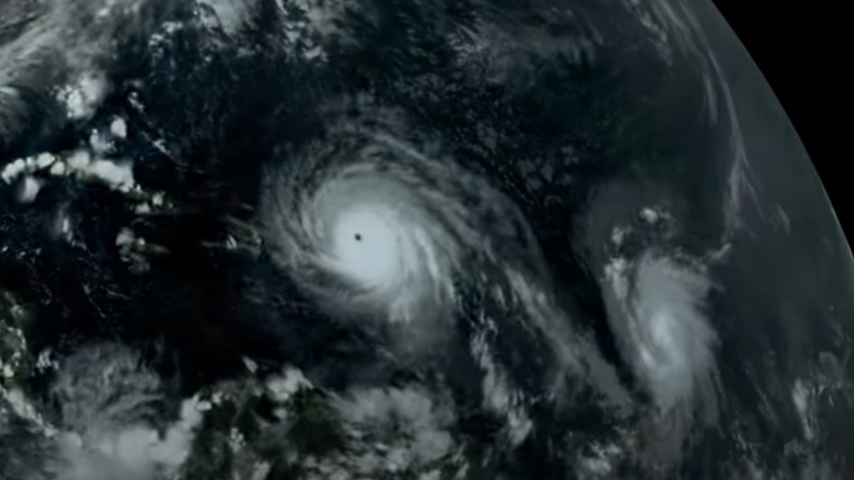 Flying into the Eye of Hurricane Harvey