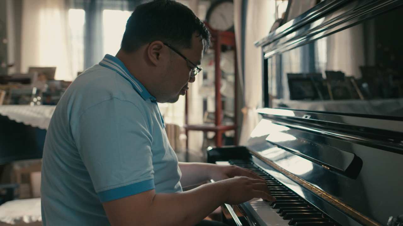 a man playing the piano