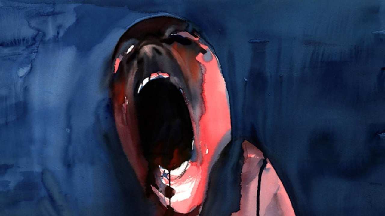 painting of a screaming face