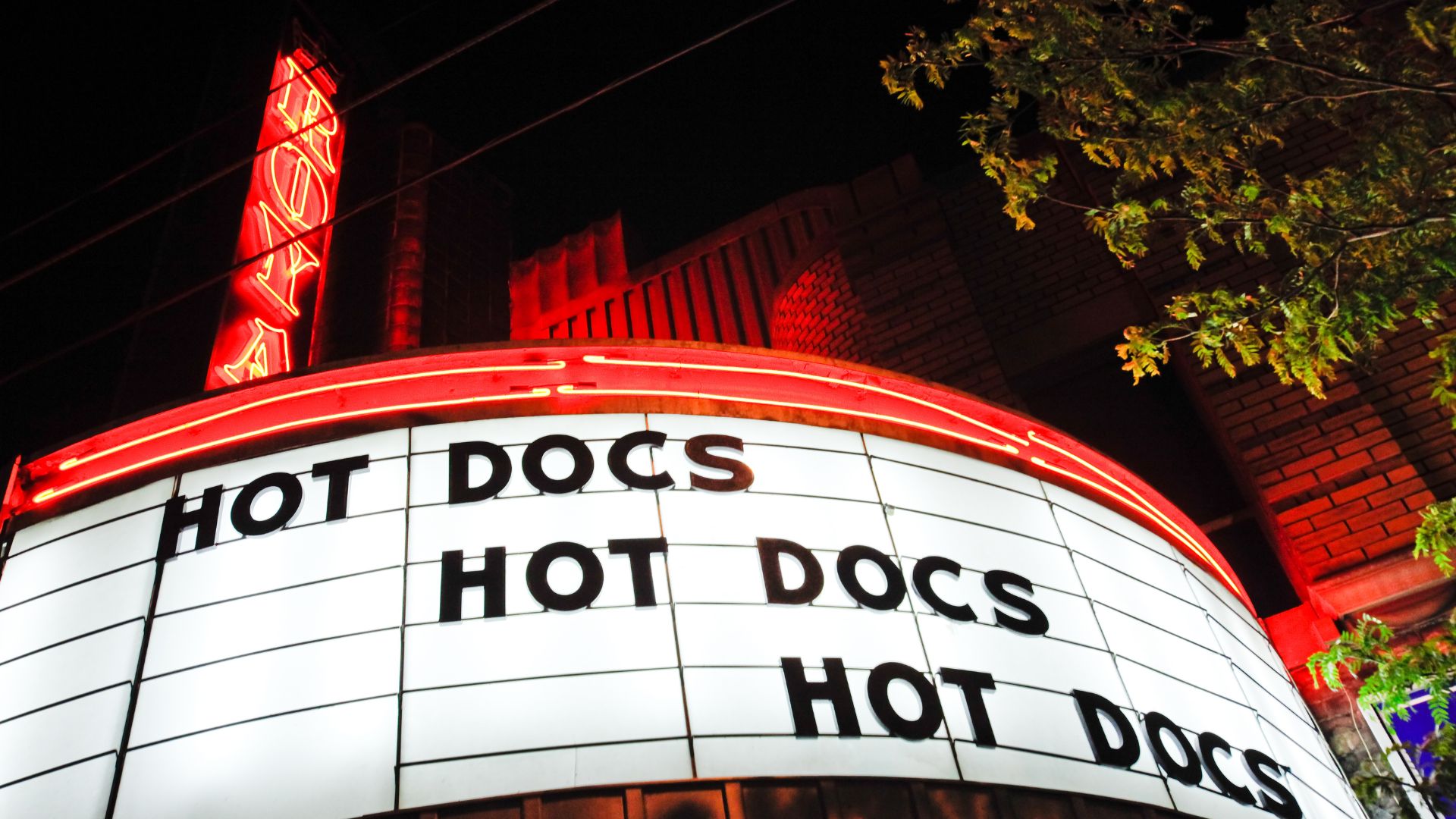 Hot Docs marquee at the Royal